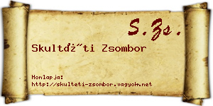 Skultéti Zsombor névjegykártya
